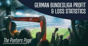 German Bundesliga Profit & Loss Statistics text with spectators in stadium as a background