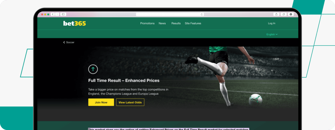 enhanced prices on bet365 website