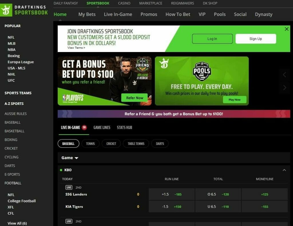 DraftKings Maryland Screenshot